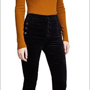 JBRAND Natasha Sky-High Super Skinny Black Velvet